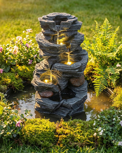 Giantex 5-Tier Water Fountain Outdoor
