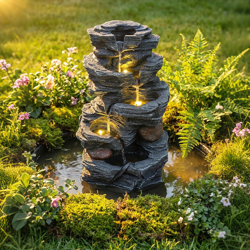 Giantex 5-Tier Water Fountain Outdoor