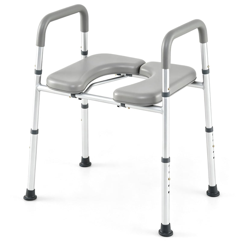 Giantex Raised Toilet Seat with Handles for Seniors