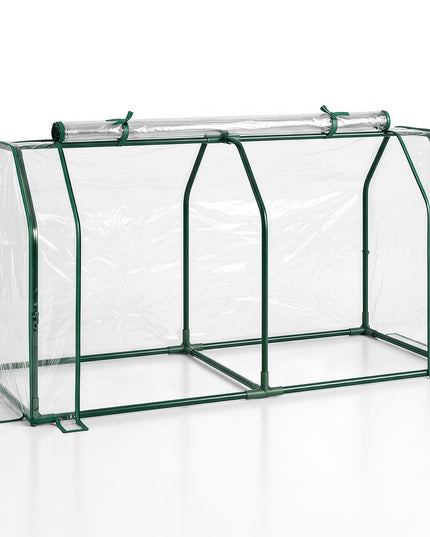 Giantex Mini Portable Greenhouse w/ PE Cover Roll-Up Zipper(71''x36''x36'')