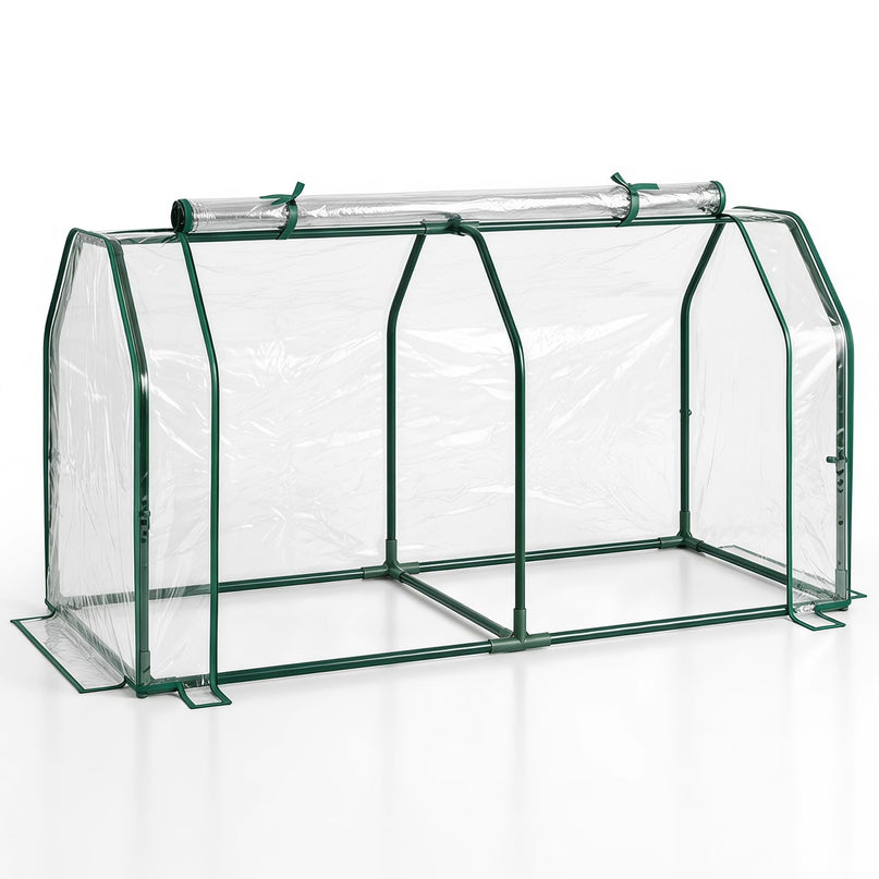 Giantex Mini Portable Greenhouse w/ PE Cover Roll-Up Zipper(71''x36''x36'')