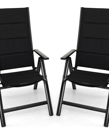 Giantex Patio Folding Dining Chair, Lightweight Outdoor Chair with Padded Seat