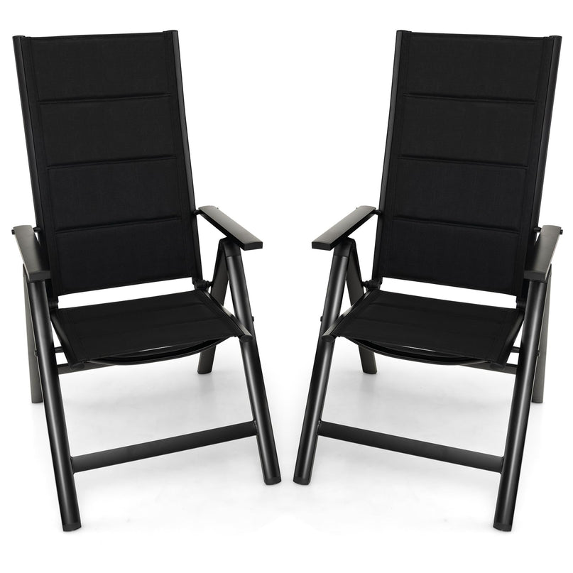 Giantex Patio Folding Dining Chair, Lightweight Outdoor Chair with Padded Seat