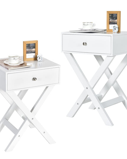 X-Shaped End Table, Modern Sofa Side Table