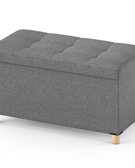 Giantex Storage Ottoman Bench with Tray Lid（38.1D x 76.2W x 39.4H cm）