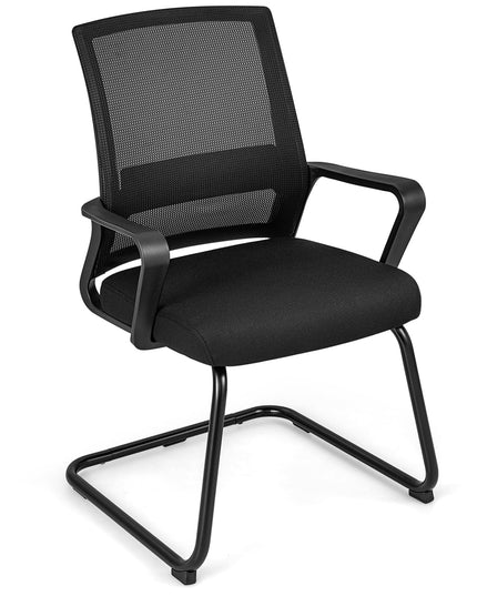 Giantex Office Guest Chair, Office Guest Conference Chair w/Lumbar Support Ergonomic Backrest