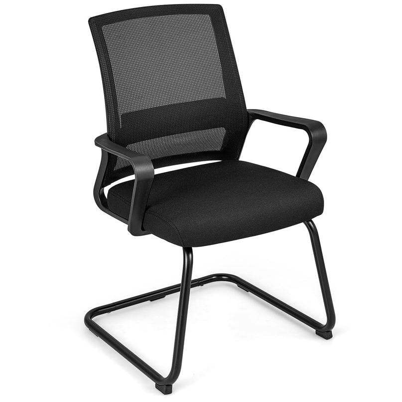Giantex Office Guest Chair, Office Guest Conference Chair w/Lumbar Support Ergonomic Backrest