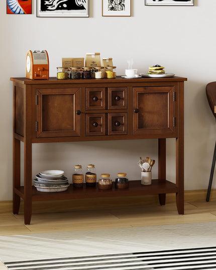 Giantex Sideboard Buffet Cabinet with Storage, 42’’ Wood Credenza