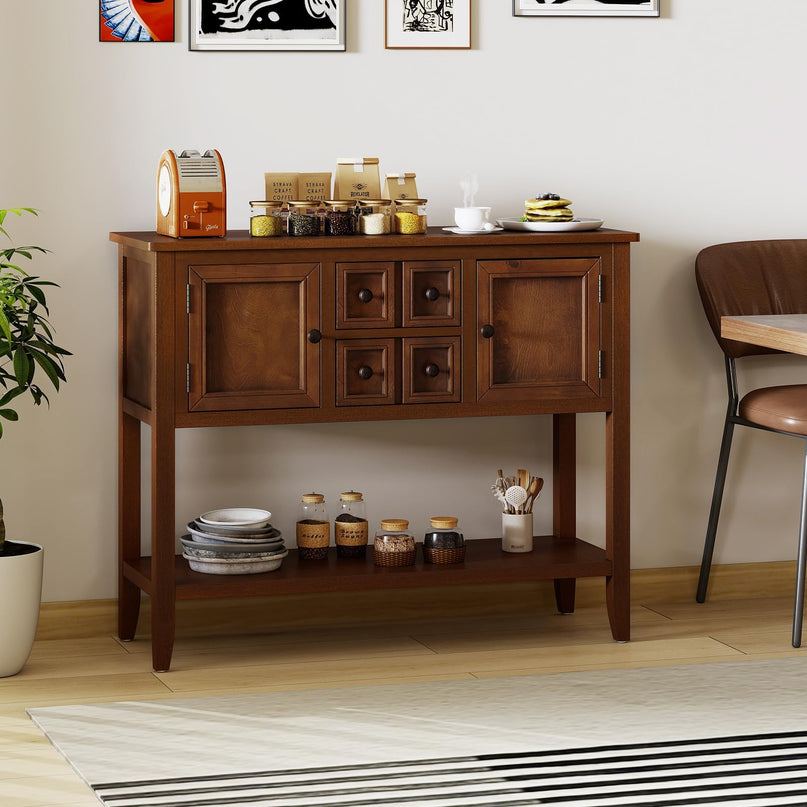 Giantex Sideboard Buffet Cabinet with Storage, 42’’ Wood Credenza