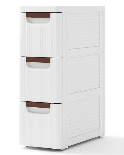 Giantex Storage Cart, Narrow Plastic Dresser, Rolling Organizer Cart for Office Classroom Bedroom