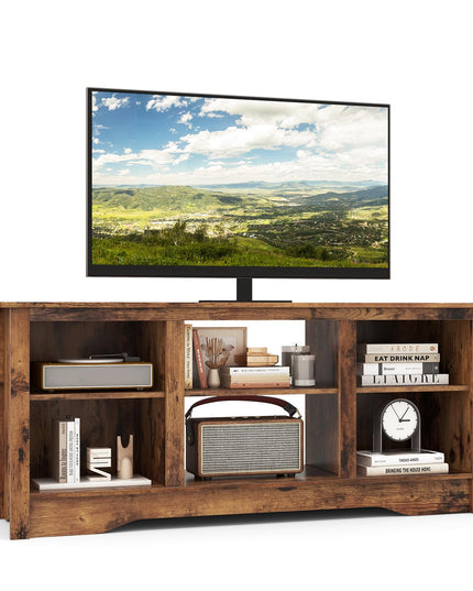 Giantex 58" TV Stand for Living Room 65" TV - Fireplace TV Cabinet for 18" Electric Fireplace (Not Included)