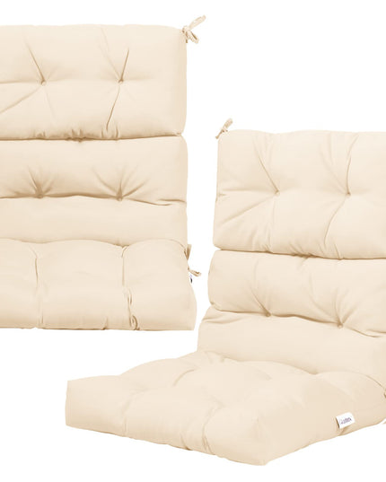4.5 Inch Thick Outdoor High Back Chair Pads | Tufted Patio Cushion