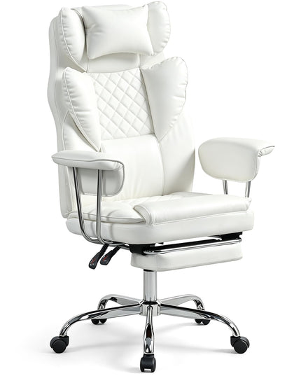 GIANTEX Big and Tall Office Chair with Footrest & Pocket Spring Seat