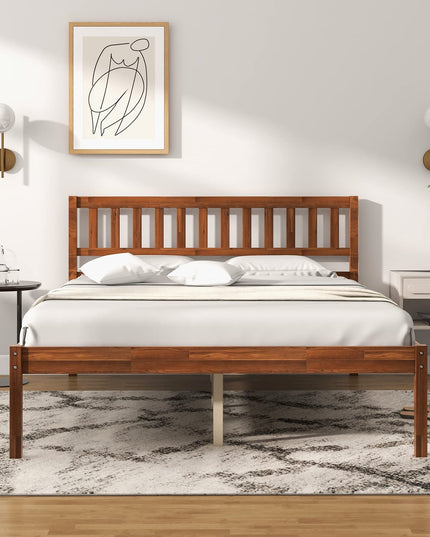 Giantex Wood Bed Frame with Headboard