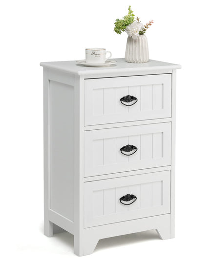 Giantex Nightstand with 3 Drawers, Bedside Table