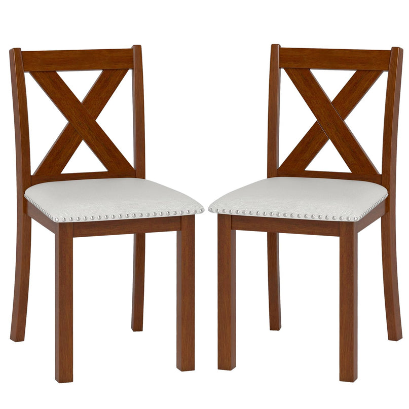 Giantex Wooden Dining Chairs Set of 2/4 for Living Room
