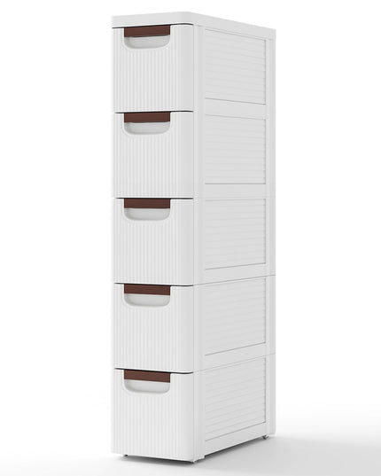 Giantex Storage Cart, Narrow Plastic Dresser, Rolling Organizer Cart for Office Classroom Bedroom