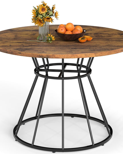 Giantex 47" Farmhouse Kitchen Table with Sturdy Metal Frame