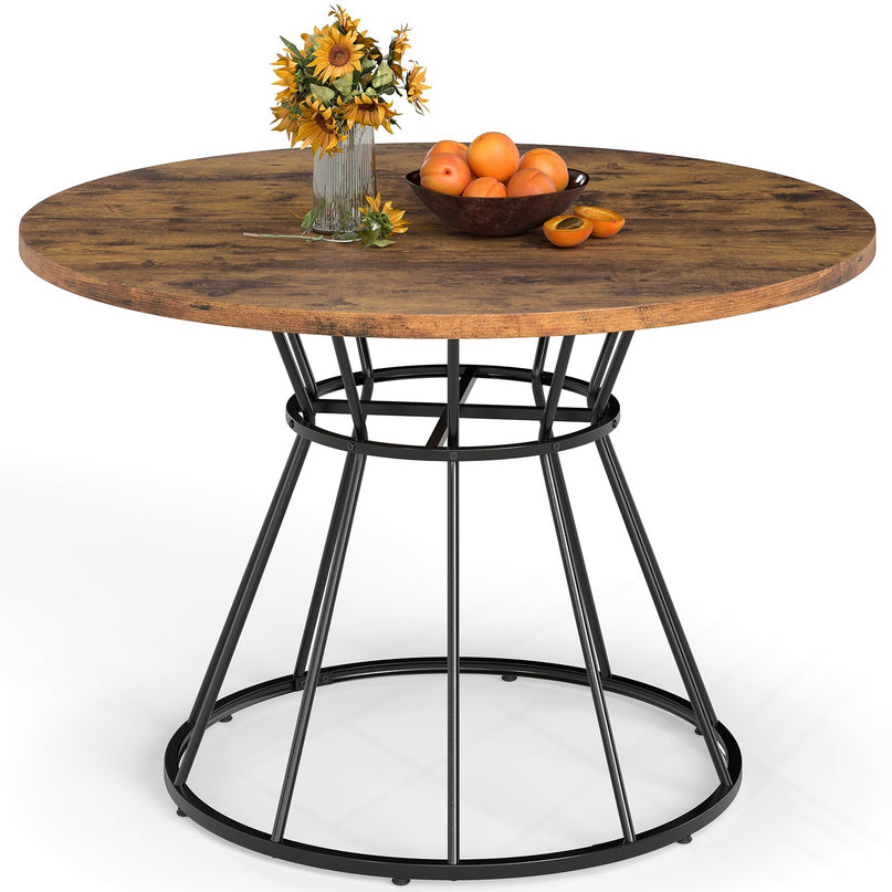 Table de cuisine de ferme Giantex 47" avec cadre métallique robuste
