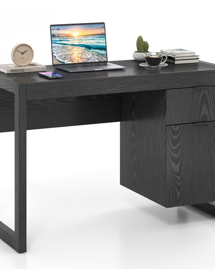 Giantex Computer Desk with Drawer & Storage Cabinet