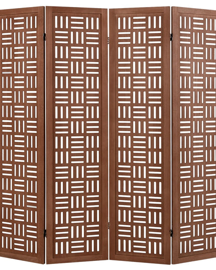 Giantex Room Divider - Folding Room Dividers with Carved Cutout Pattern & Solid Wood Frame