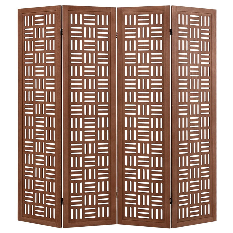 Giantex Room Divider - Folding Room Dividers with Carved Cutout Pattern & Solid Wood Frame