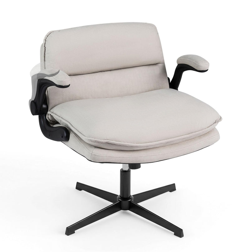 Chaise ergonomique Giantex Criss-Cross avec accoudoirs relevables