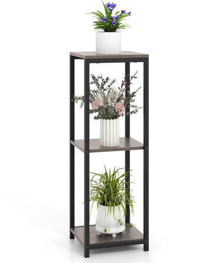 Giantex 3 Tier Tall Plant Stand Indoor, 36 Inch Corner Plant Holder with Metal Frame