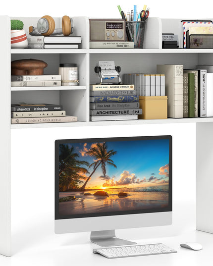Giantex Desktop Bookshelf 37" Desk Hutch Dorm for Computer Up to 32 Inch