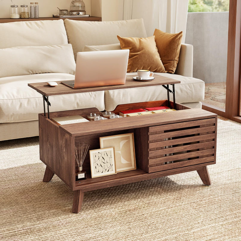 GIANTEX 35.5" Lift Top Coffee Table with Storage for Living Room