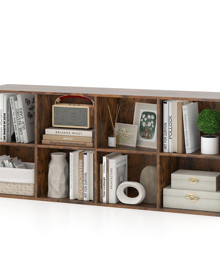 Giantex 8-Cube Bookcase Floor Standing Bookshelf with Storage & 2 Anti-Tipping Kits