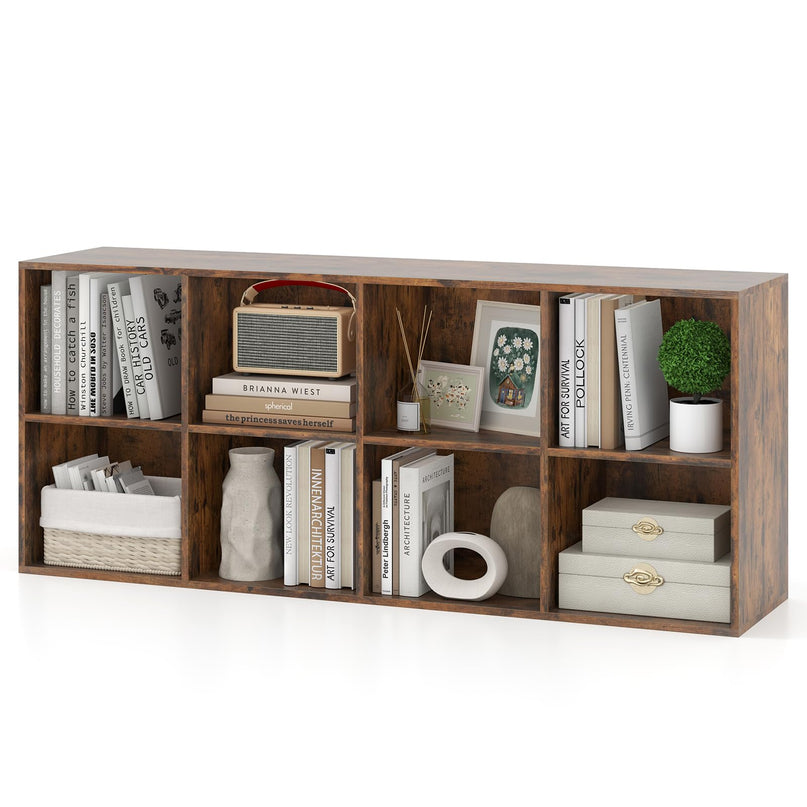 Giantex 8-Cube Bookcase Floor Standing Bookshelf with Storage & 2 Anti-Tipping Kits