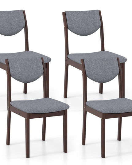 Giantex Wood Dining Chair, Wooden Kitchen Chairs with Rubber Wood Frame