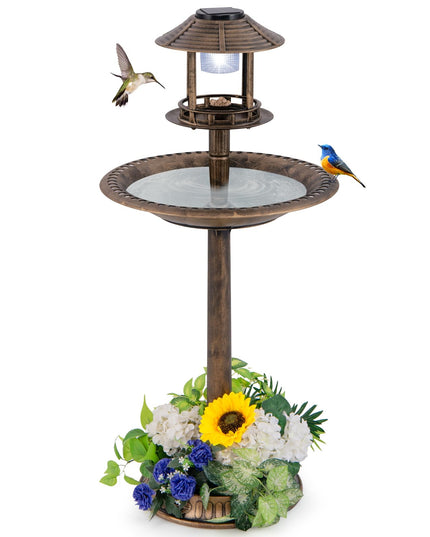 Giantex 42 inch Bird Bath Solar Lighted