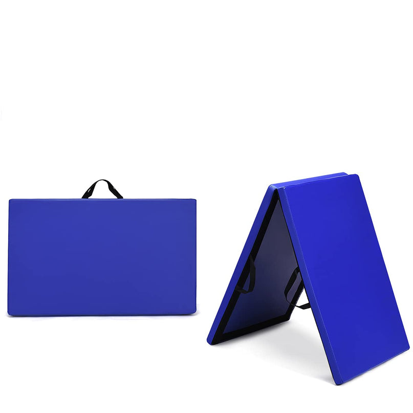 Giantex 6'x 2' Folding Gymnastics Mat, Exercise Mat w/ Carrying Handles, Small Size