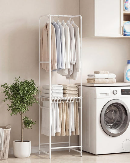Giantex Clothes Rack with Pants Hanger Heavy-Duty White Garment Rack
