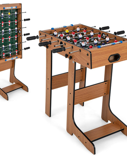 Giantex Folding Foosball Table, Space Saving Arcade Table Soccer with Durable Handle