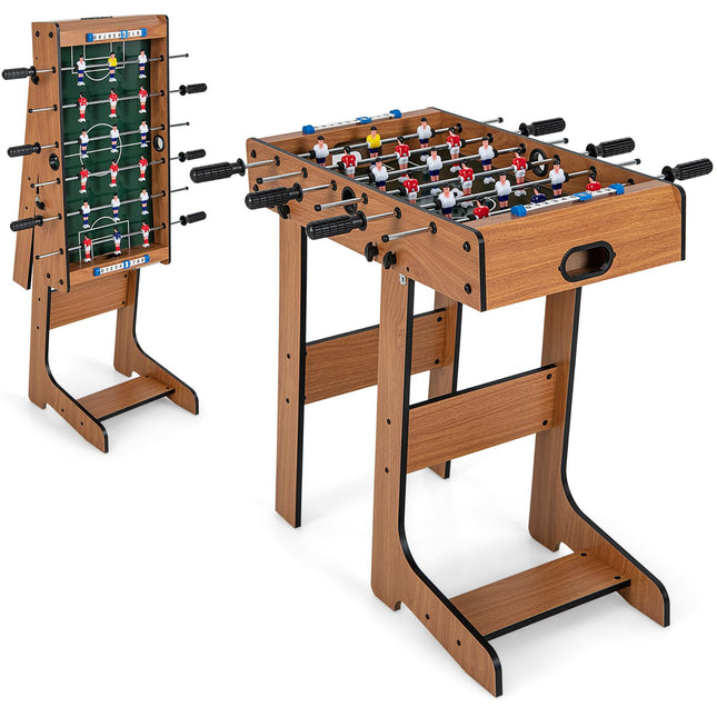 Table de baby-foot pliable Giantex, baby-foot d'arcade peu encombrant avec poignée durable