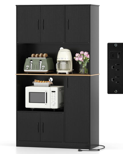 Giantex 71" Kitchen Pantry Cabinet with 4 Storage Cabinet