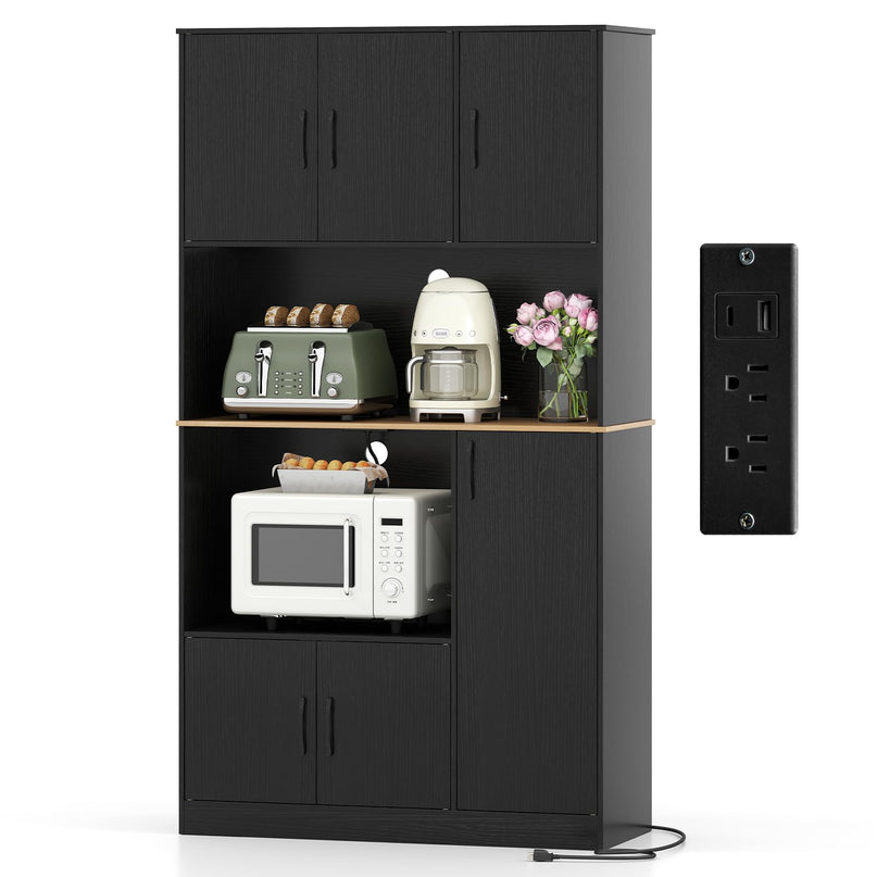 Giantex 71" Kitchen Pantry Cabinet with 4 Storage Cabinet