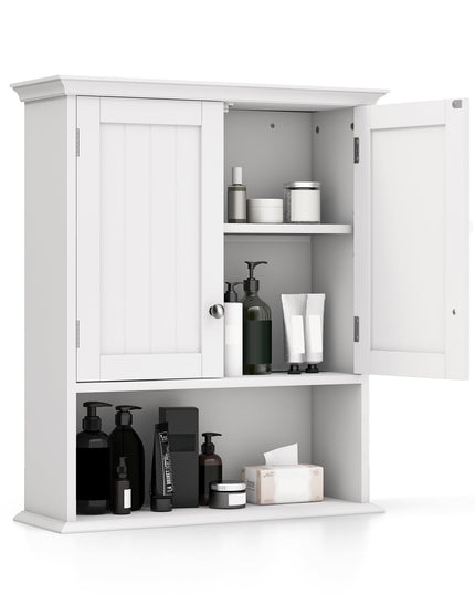 Giantex Wall Mounted Medicine Cabinets - Above Toilet Bathroom Cabinet with Adjustable Shelf