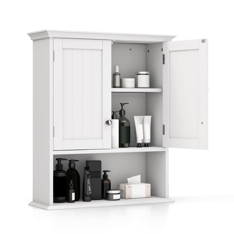 Giantex Wall Mounted Medicine Cabinets - Above Toilet Bathroom Cabinet with Adjustable Shelf