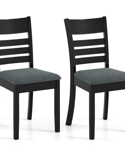 Giantex Wooden Upholstered Kitchen Chair w/Rubber Wood Frame (2/4)