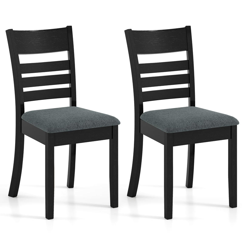 Giantex Wooden Upholstered Kitchen Chair w/Rubber Wood Frame (2/4)