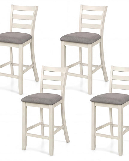Giantex Counter Height Bar Stools Set of 2/4 w/Backrest Padded Seat
