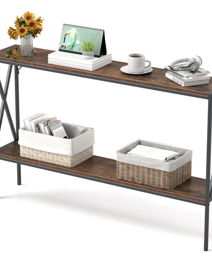 Giantex Narrow Entryway Table with Storage Shelf
