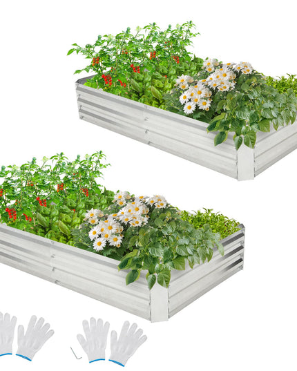 Giantex Galvanized Raised Garden Bed