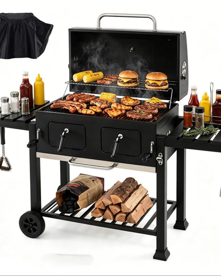 Giantex 752 sq.in Extra-Large BBQ Grill with Wheels