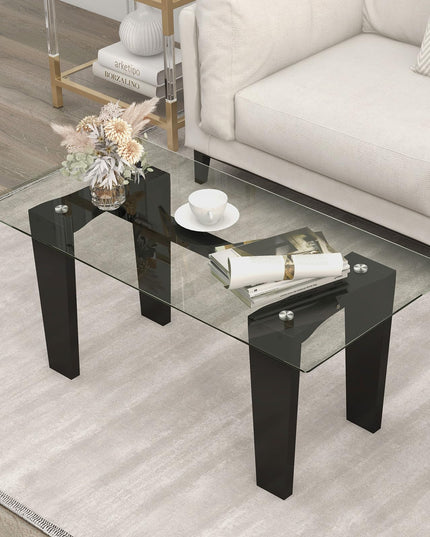 Giantex Rectangular Glass Coffee Table