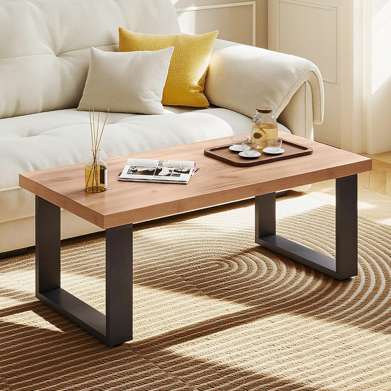Giantex 47 Inch Industrial Wood Center Table with 1.8" Tabletop